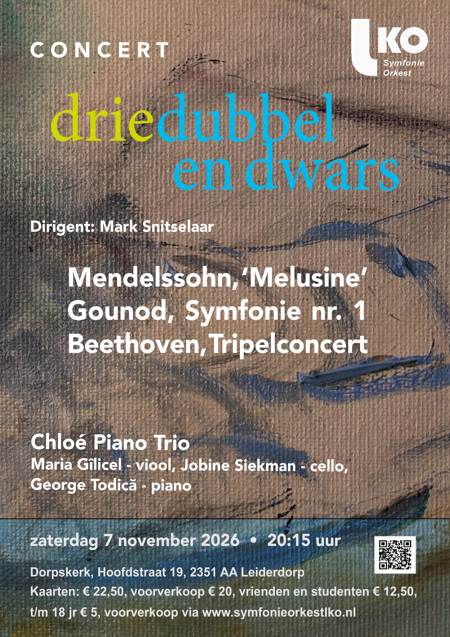 Affiche Driedubbel en dwars